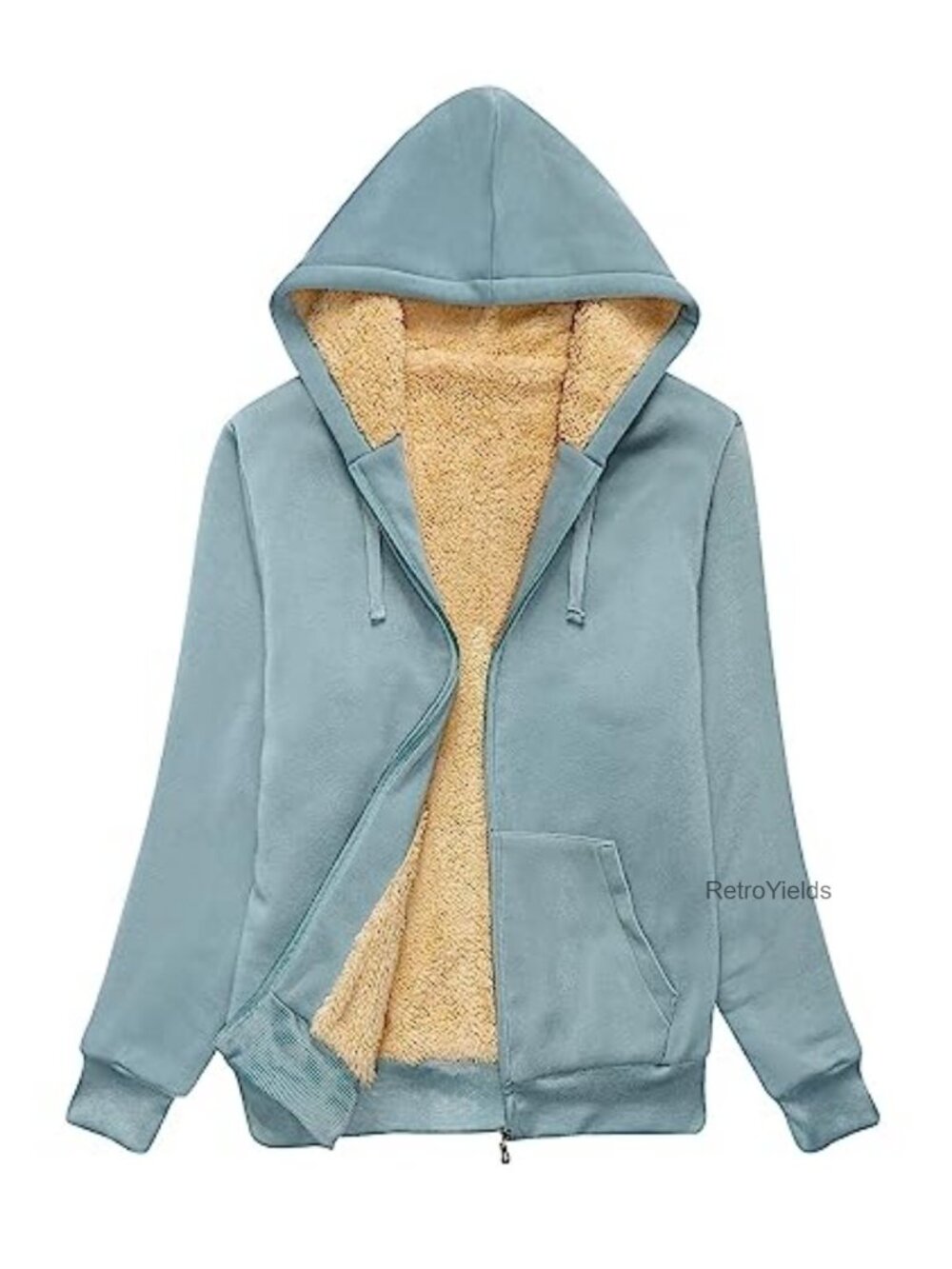 Women's Sherpa Lined Fleece Zip Up Hoodie Winter Jacket